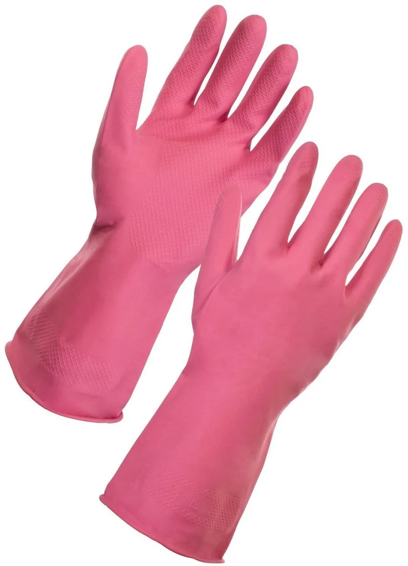Gants de nettoyage réutilisables roses (moyen)