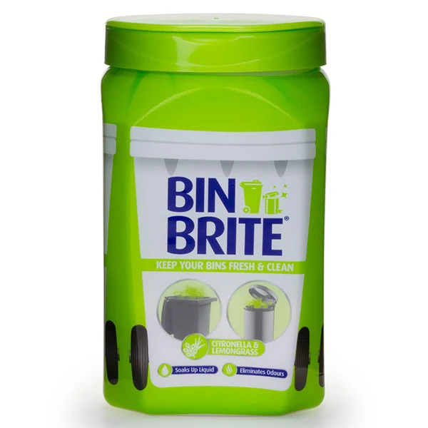 Bin Brite Désodorisant pour poubelle en poudre – Citronnelle & Citronnelle de Java | Neutralisateur d'odeurs & Absorbeur d'humidité
