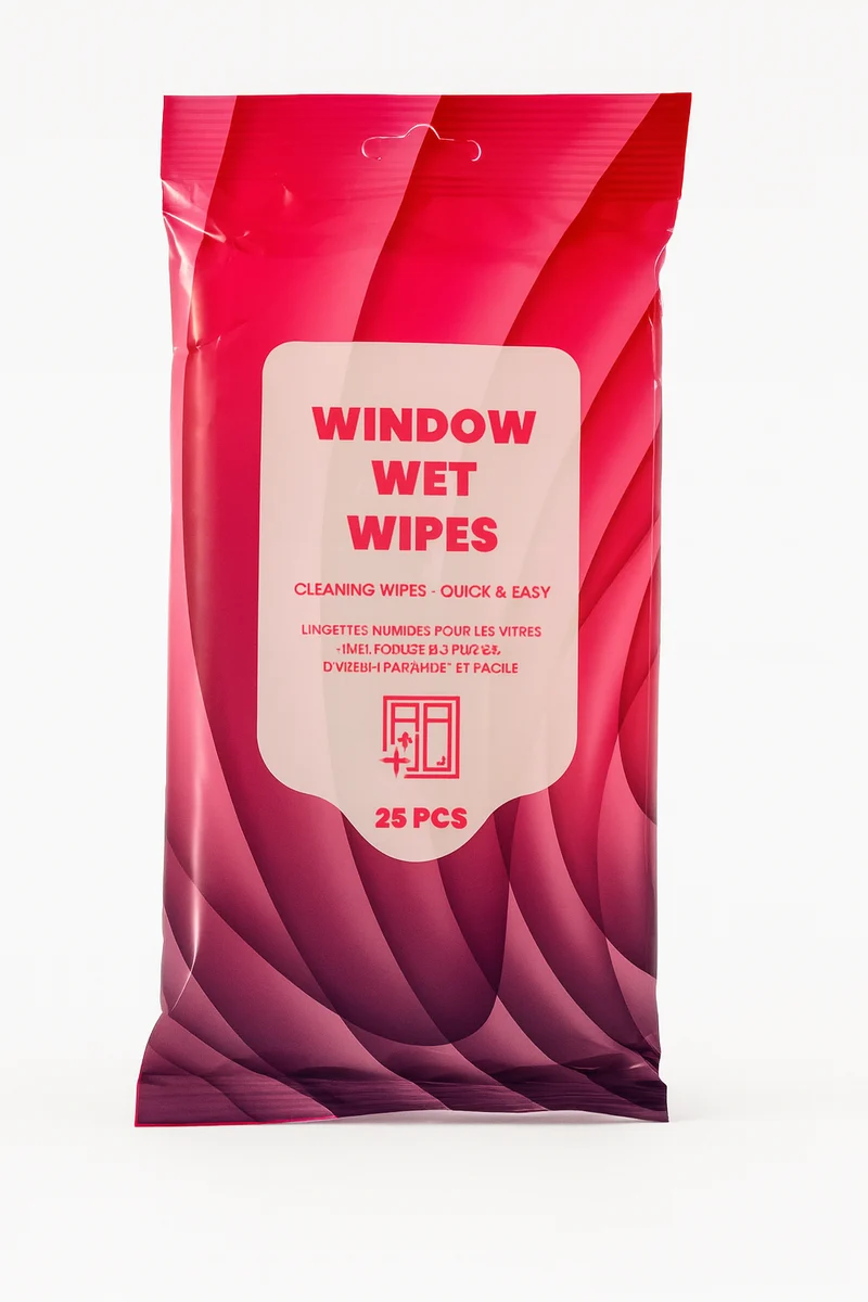 Lingettes Nettoyantes pour Vitres 25 Pièces – Lingettes Humides pour Fenêtres, Miroirs & Verre – Lingettes Nettoyantes Sans Traces pour Vitres