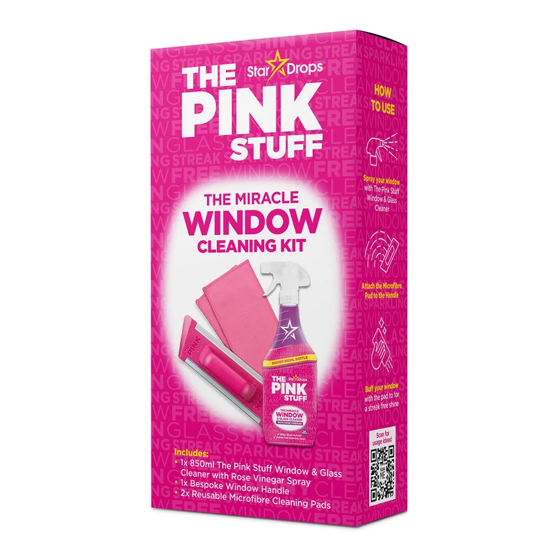 The Pink Stuff Le kit miracle pour nettoyer les fenêtres