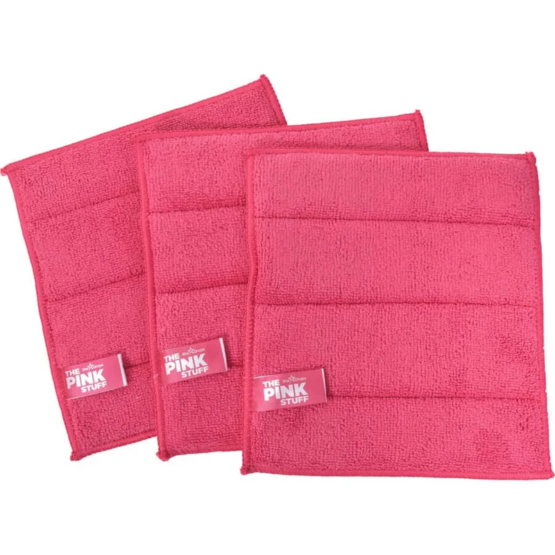 The Pink Stuff Microfibres absorbantes pour nettoyage - 3 pièces