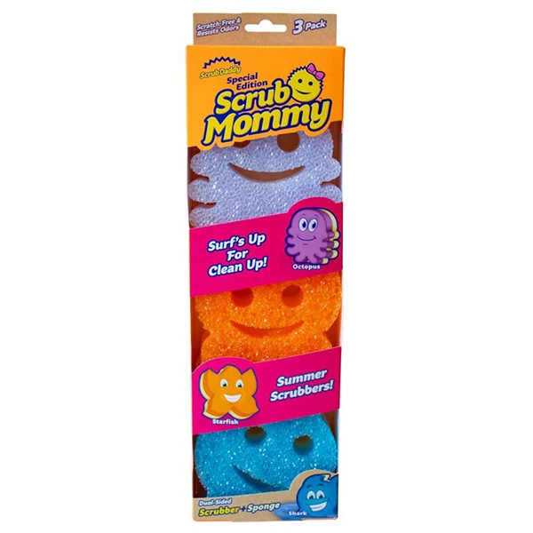 Scrub Mommy Colors | éponge trois couleurs (3 pièces) | Édition été