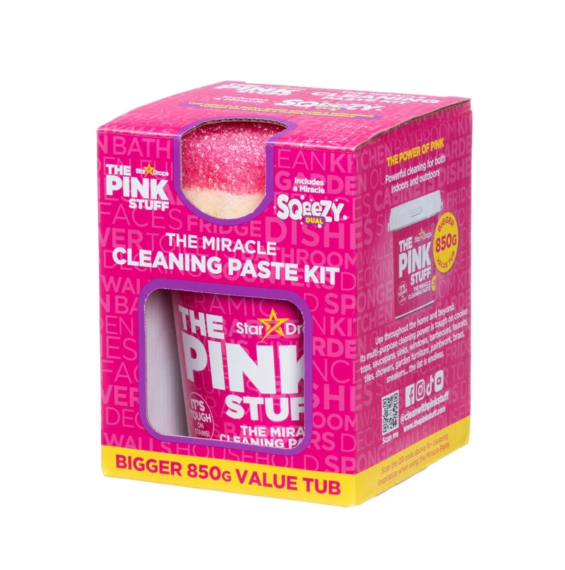 The Pink Stuff Kit de pâte miracle de nettoyage - 850g + éponge