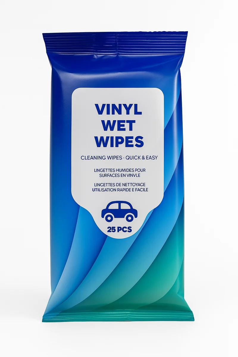 Lingettes de nettoyage en vinyle – 25 pièces – Lingettes de nettoyage rapides et faciles pour l'intérieur de la voiture