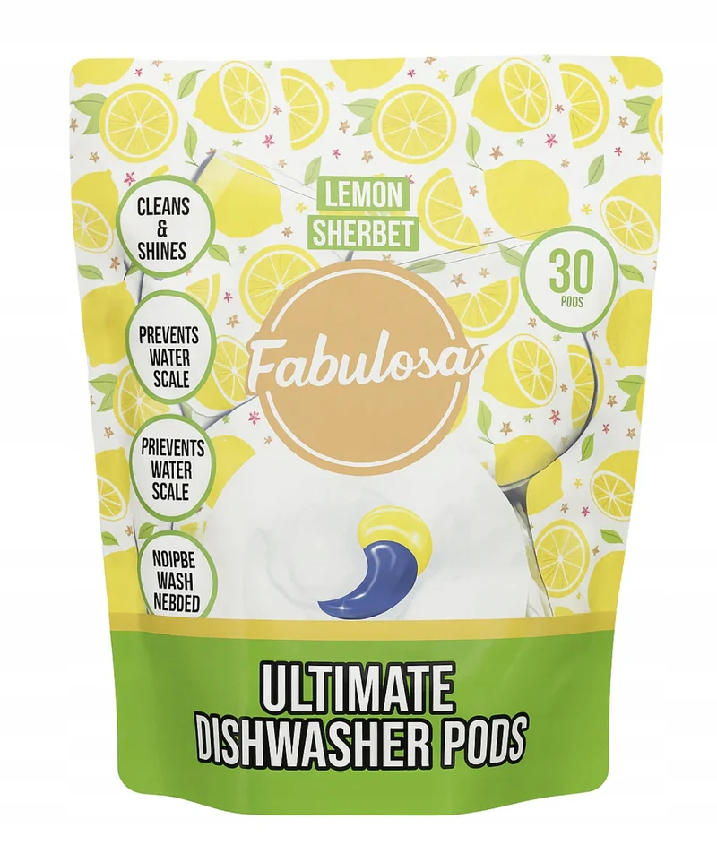 Fabulosa Tablettes pour lave-vaisselle – 30 tablettes, Lemon Sherbet
