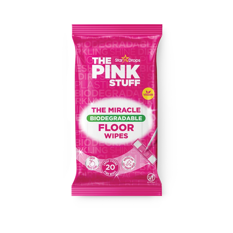 The Pink Stuff Lingettes Antibactériennes Biodégradables pour Sol - Édition Limitée