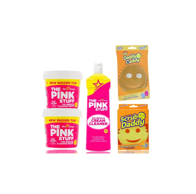 Lot de nettoyage - Scrub Daddy, Daddy Caddy, Pink Stuff Pasta, nettoyant crème