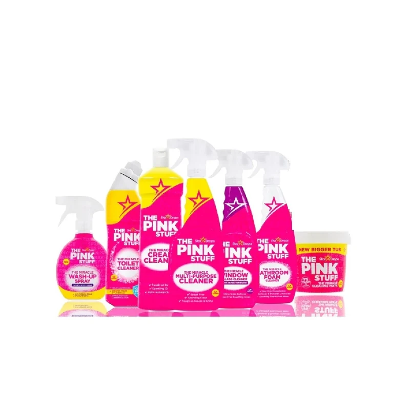 The Pink Stuff Ensemble de nettoyage complet - Nettoyage puissant pour une maison étincelante