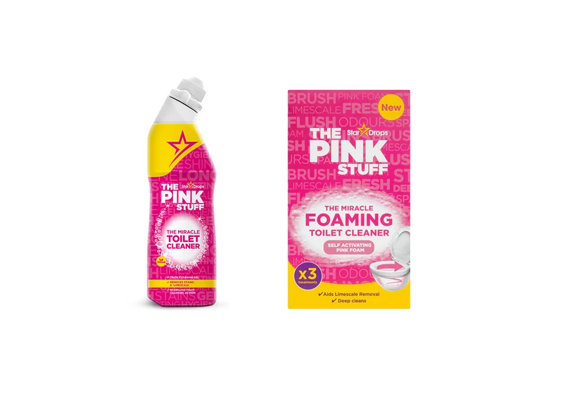 The Pink Stuff Set Toilette - Nettoyant Toilette 750ml & Poudre Toilette