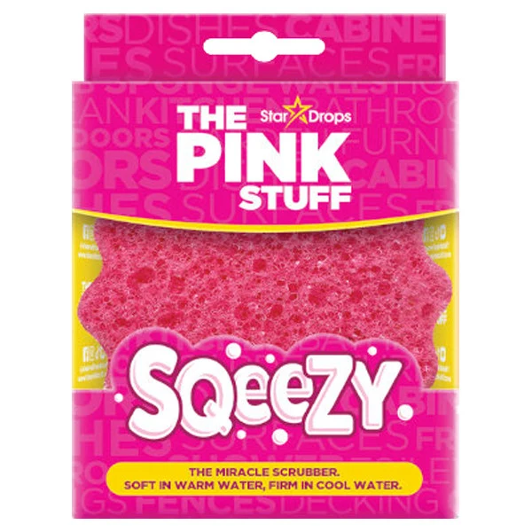 The Pink Stuff Sqeezy - Éponge à récurer double face rose