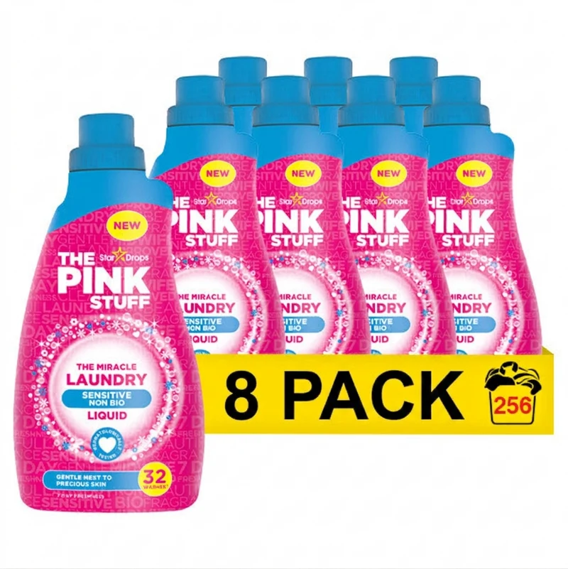 The Pink Stuff Détergent liquide 960 ml - pack de 8