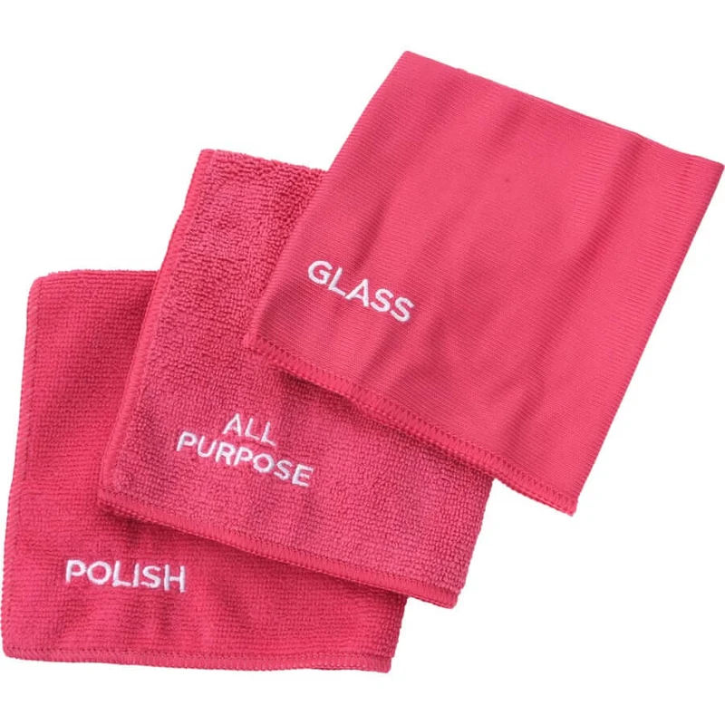 The Pink Stuff chiffon de nettoyage microfibre rose (3 pièces)