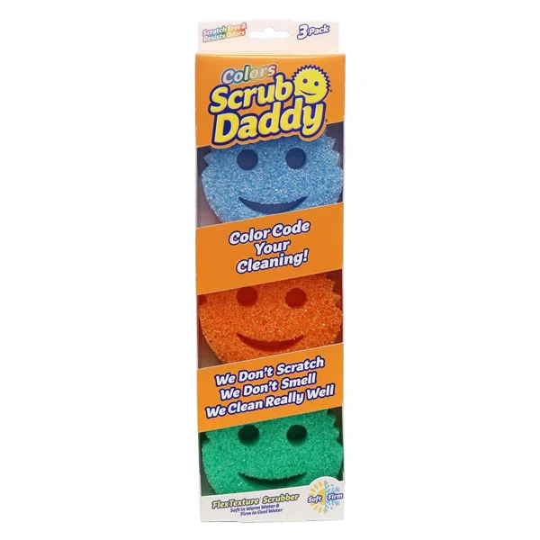 Scrub Daddy Colors | éponge trois couleurs (3 pièces)