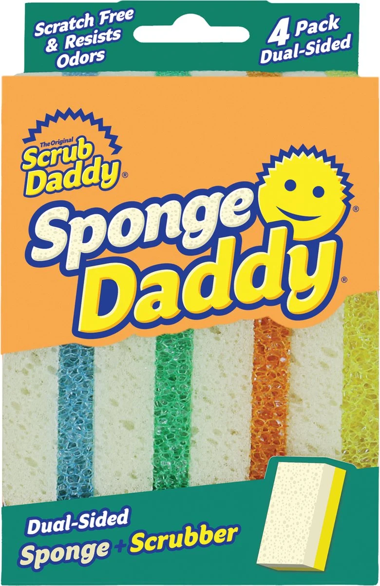 Scrub Daddy Éponge à récurer - Sponge Daddy - 4 couleurs