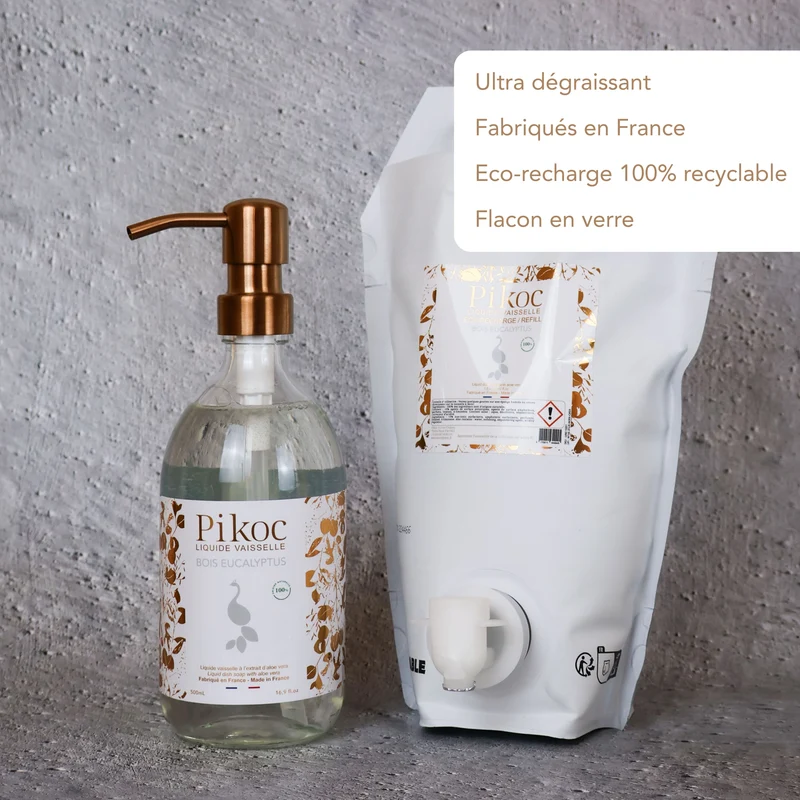Liquide Vaisselle et son Éco-recharge - Bois Eucalyptus