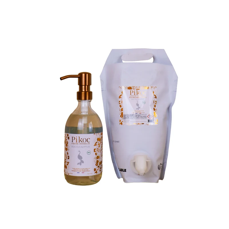 Liquide Vaisselle et son Éco-recharge - Bois Eucalyptus