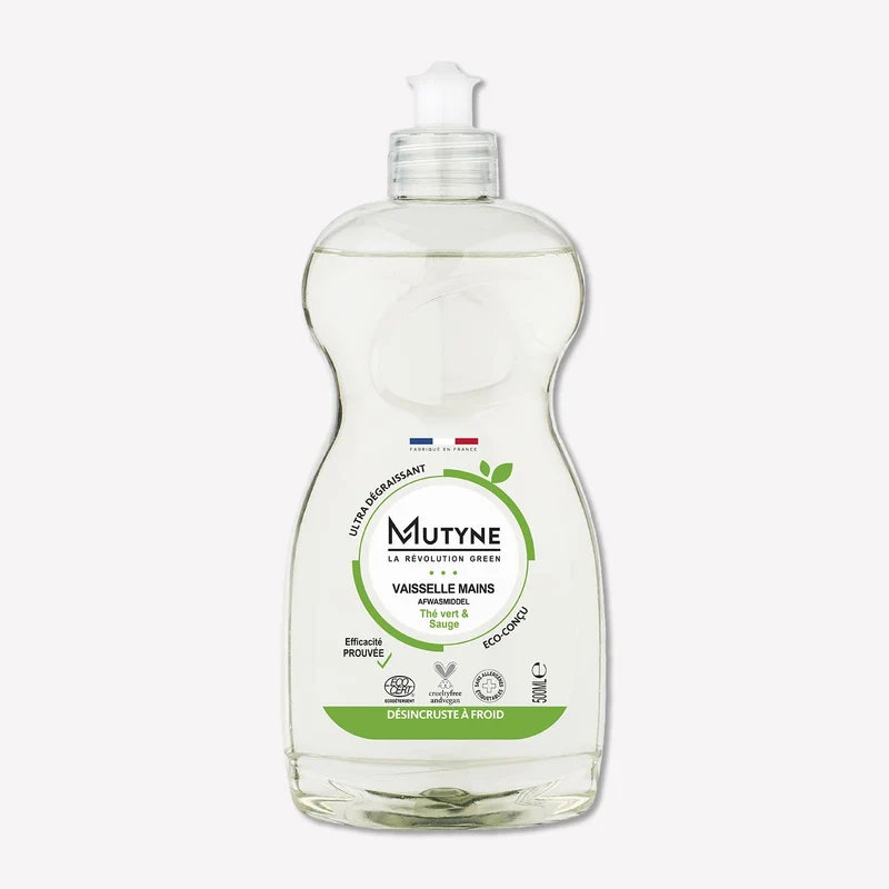 Liquide Vaisselle Désincrustant Thé vert & Sauge 500 mL