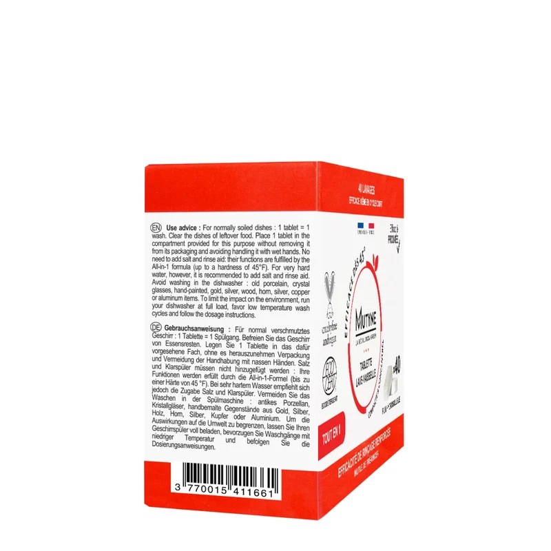 Tablette Lave vaisselle Tout en Un 40 lavages