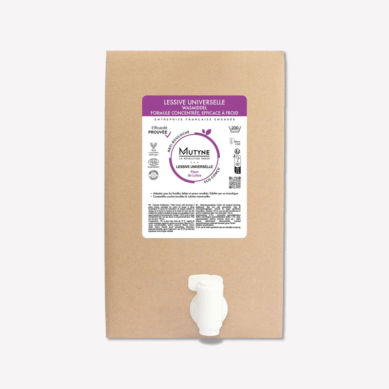 Éco-recharge Lessive liquide Fleur de Lotus 10L - 200 lavages
