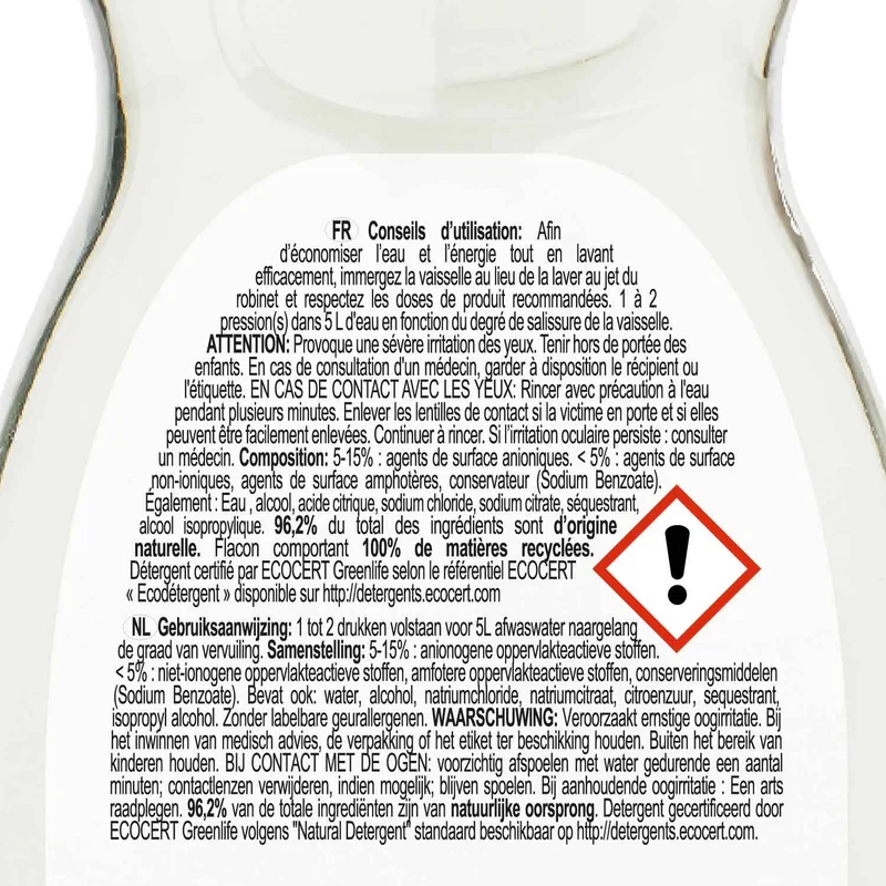 Éco-recharge Liquide vaisselle Zeste de mandarine 10L