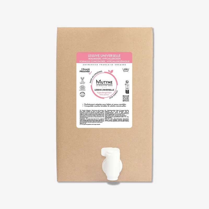 Éco-recharge Lessive liquide hypoallergénique 10L - 200 lavages