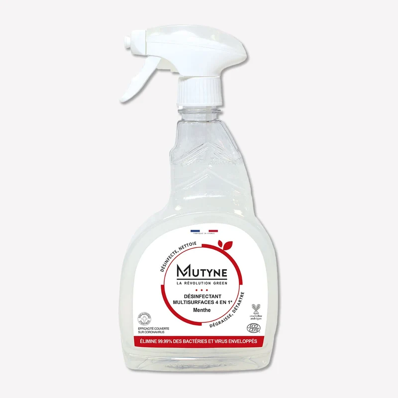 Spray désinfectant certifié Ecocert 4 en 1 - 750 mL