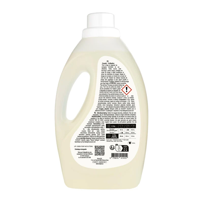 Lessive Liquide Fleur de Lotus 30 Lavages 1,5 L
