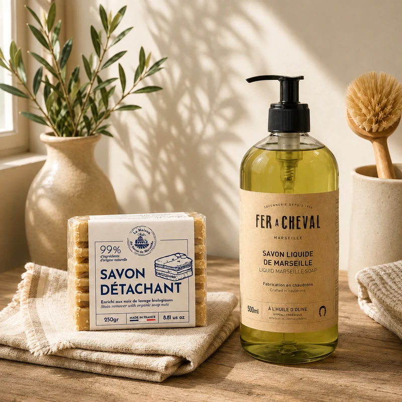 Kit Savon de Marseille Détachant & Liquide