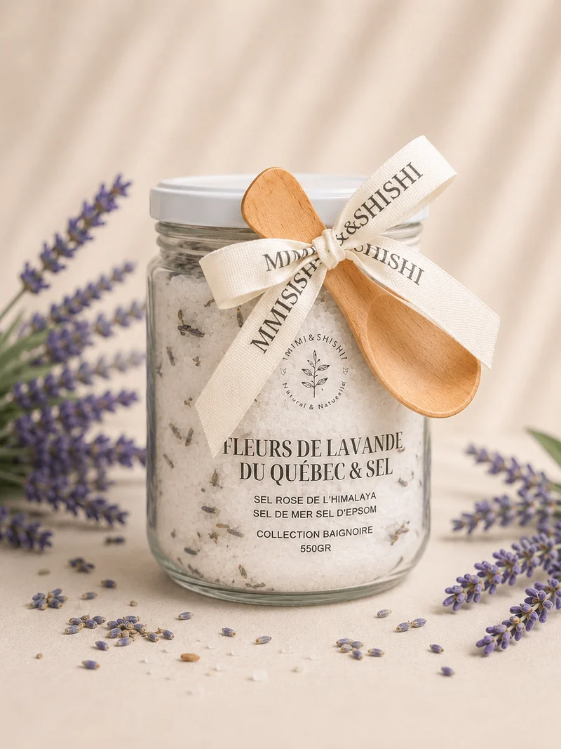 Sel de Bain Fleurs de Lavande et Sel de l'Himalaya 500g