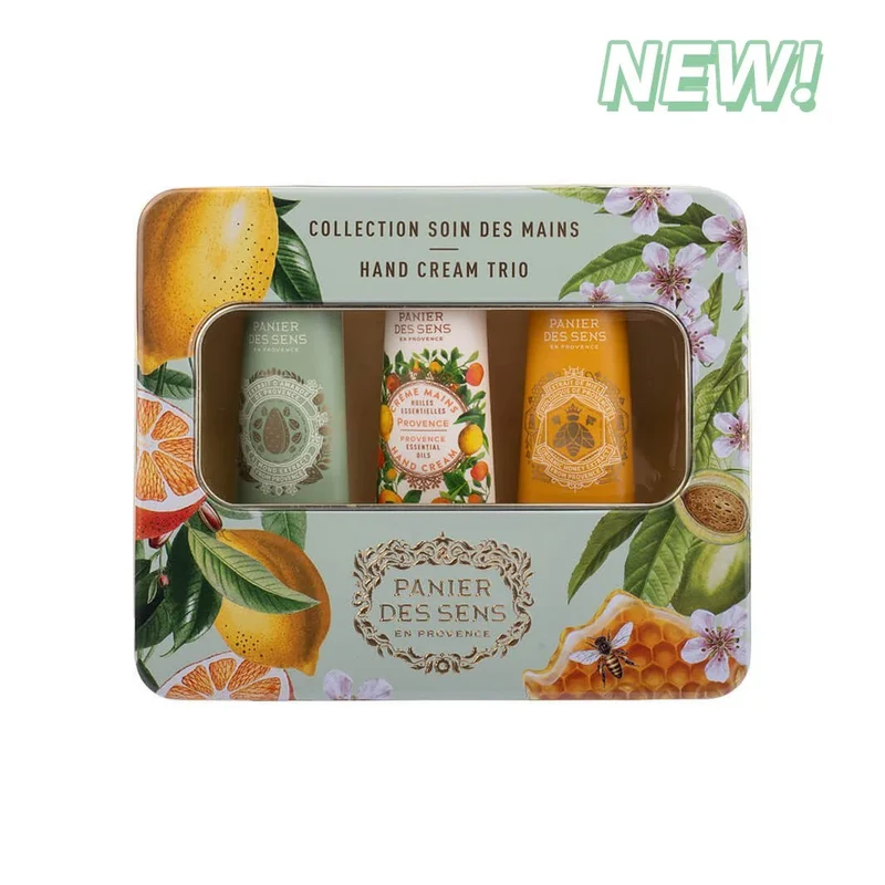 Coffret 3 crèmes mains Amande, Provence, Miel 3x30ml