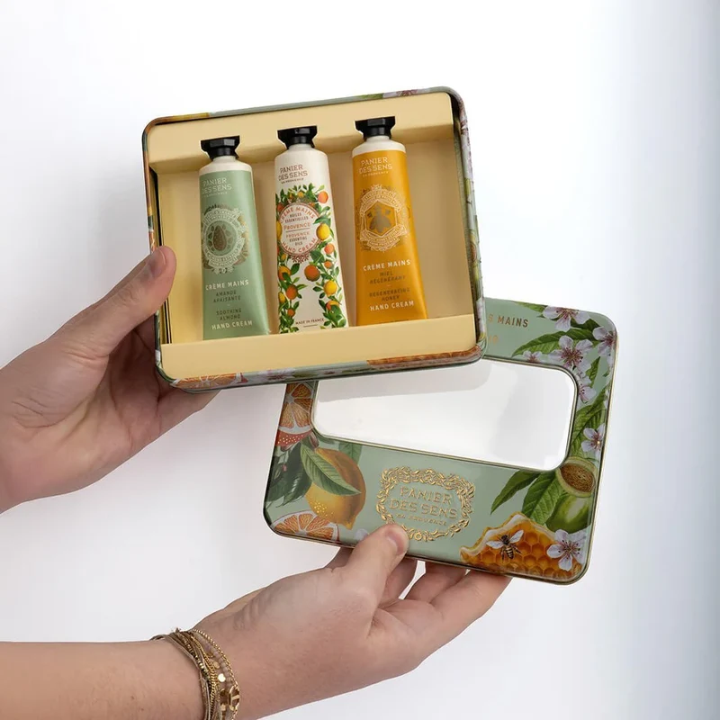 Coffret 3 crèmes mains Amande, Provence, Miel 3x30ml