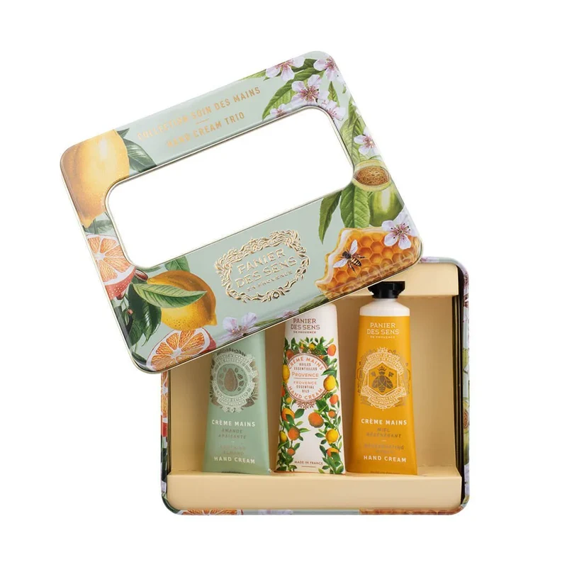 Coffret 3 crèmes mains Amande, Provence, Miel 3x30ml