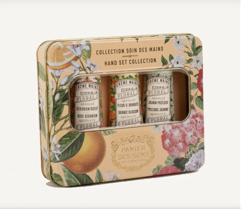 Coffret 3 crèmes mains Fleur d’Oranger, Géranium, Jasmin 3x30ml