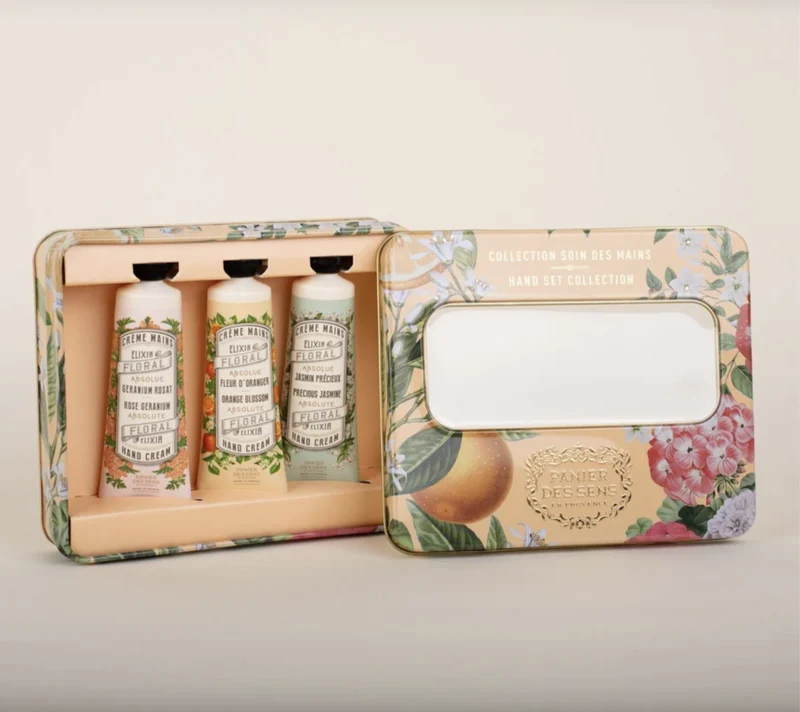 Coffret 3 crèmes mains Fleur d’Oranger, Géranium, Jasmin 3x30ml