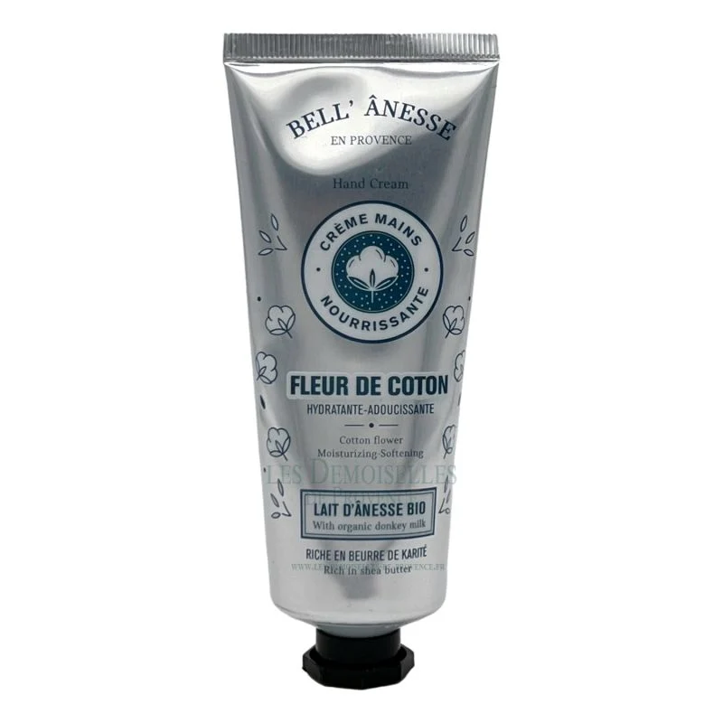 Crème pour les mains au lait d'ânesse et Fleur de Coton 75ml