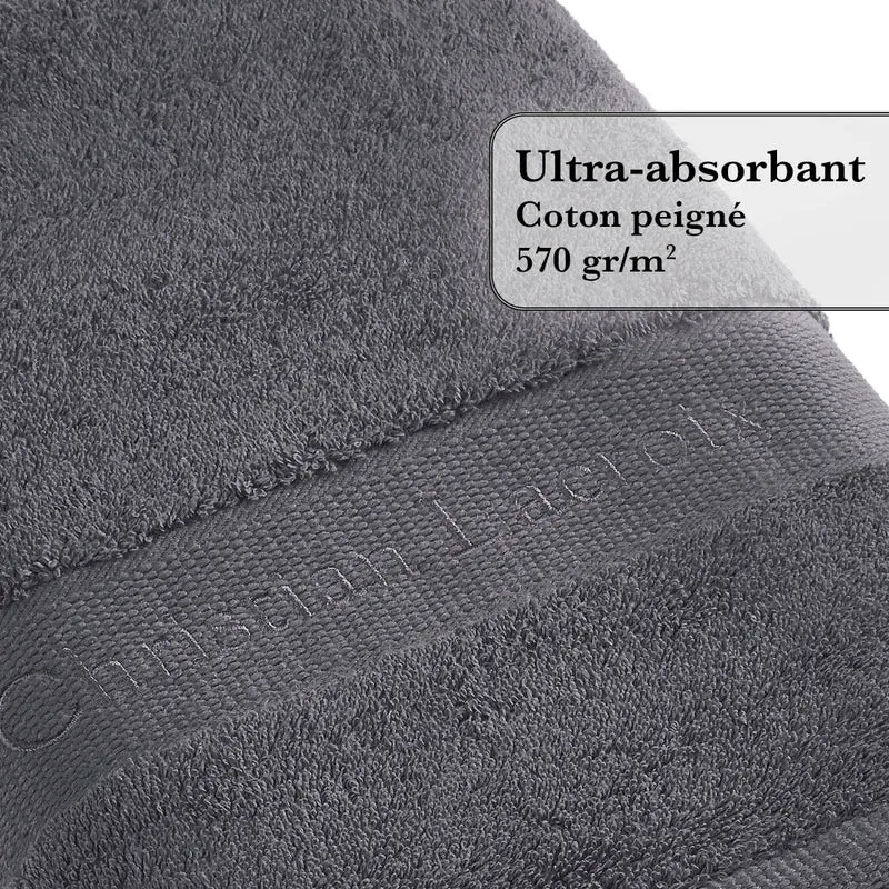 SET DE 2 SERVIETTES ET 2 DRAPS DE BAIN