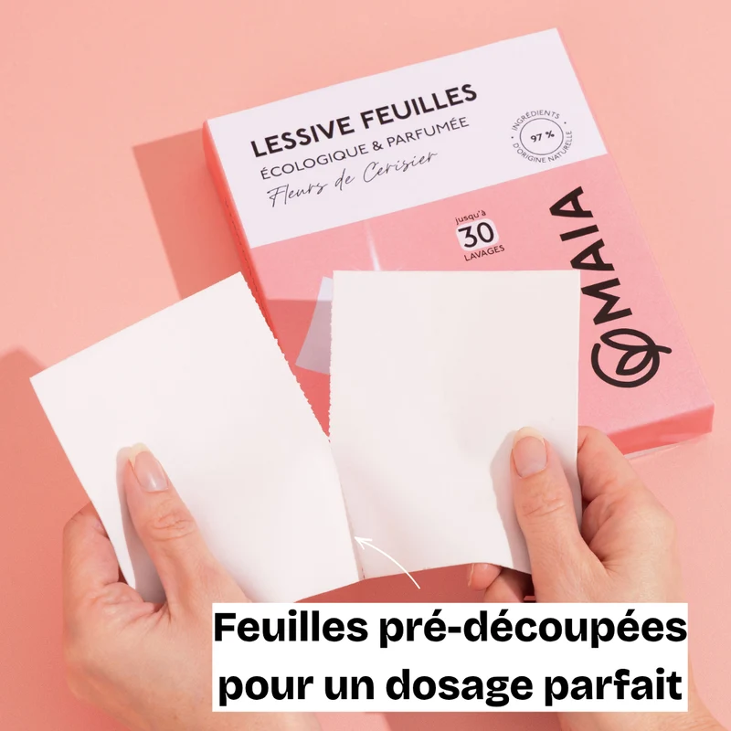 Lessive Feuilles Écologique Fleurs de Cerisier - 60 lavages