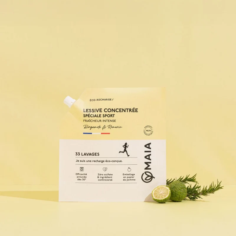 Éco-recharge Lessive Sport Fraîcheur Intense Bergamote & Romarin