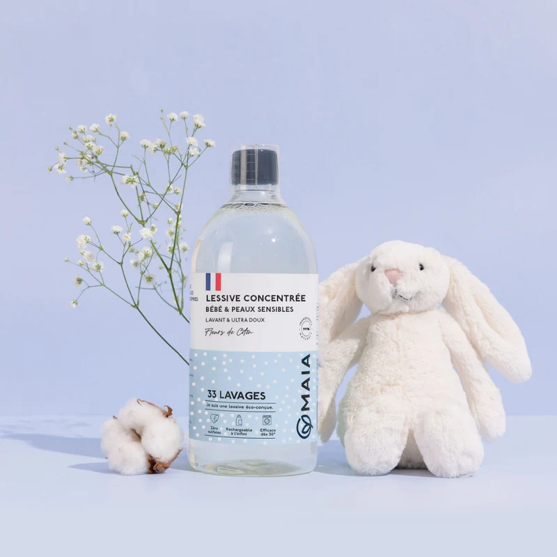 Trio Lessives Bébés & Peaux Sensibles Fleurs de coton - 99 lavages