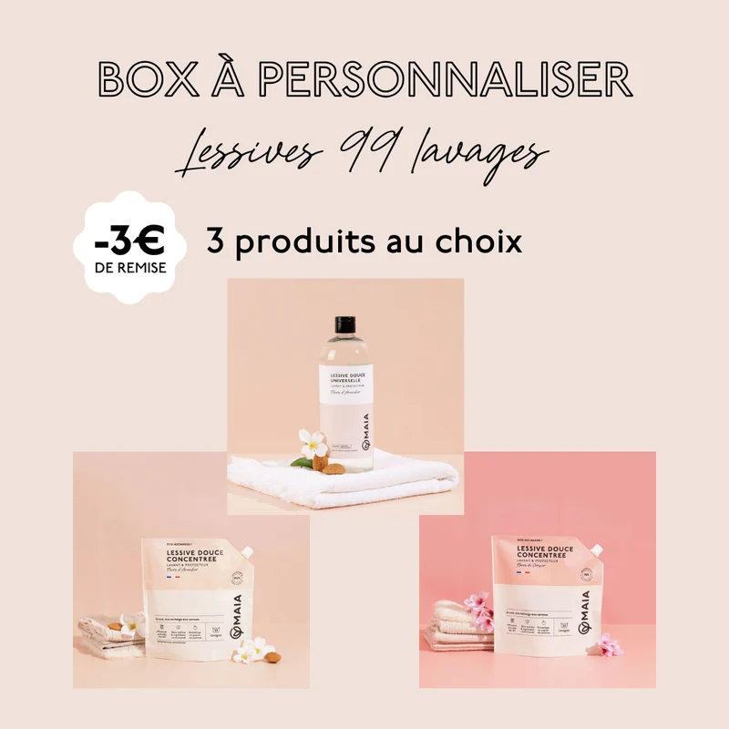 Votre Box à personnaliser Lessives 99 lavages - 3 produits