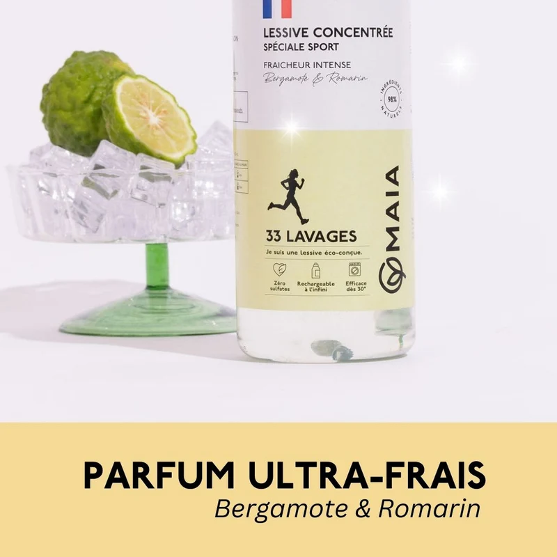 Lessive Spéciale Sport Fraîcheur Intense Bergamote & Romarin