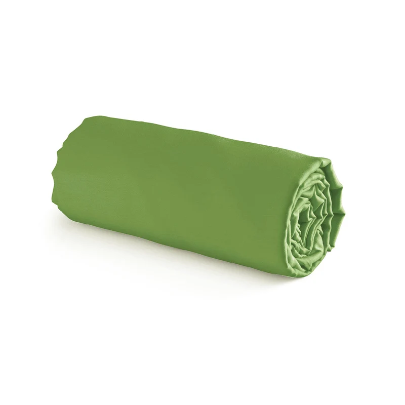 Drap-housse satin de coton - Garden Micro vert