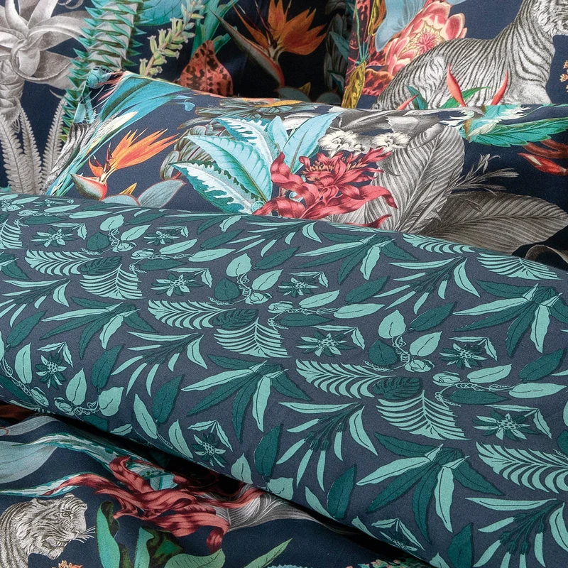 Taie(s) d'oreiller satin de coton - Zanzibar bleu