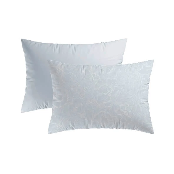 Taie(s) d'oreiller satin de coton - Jardin d'hiver gris perle