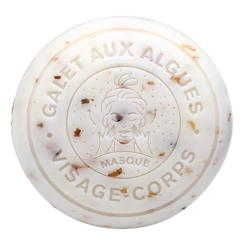 Galet de savon lait d'ânesse 110g aux algues