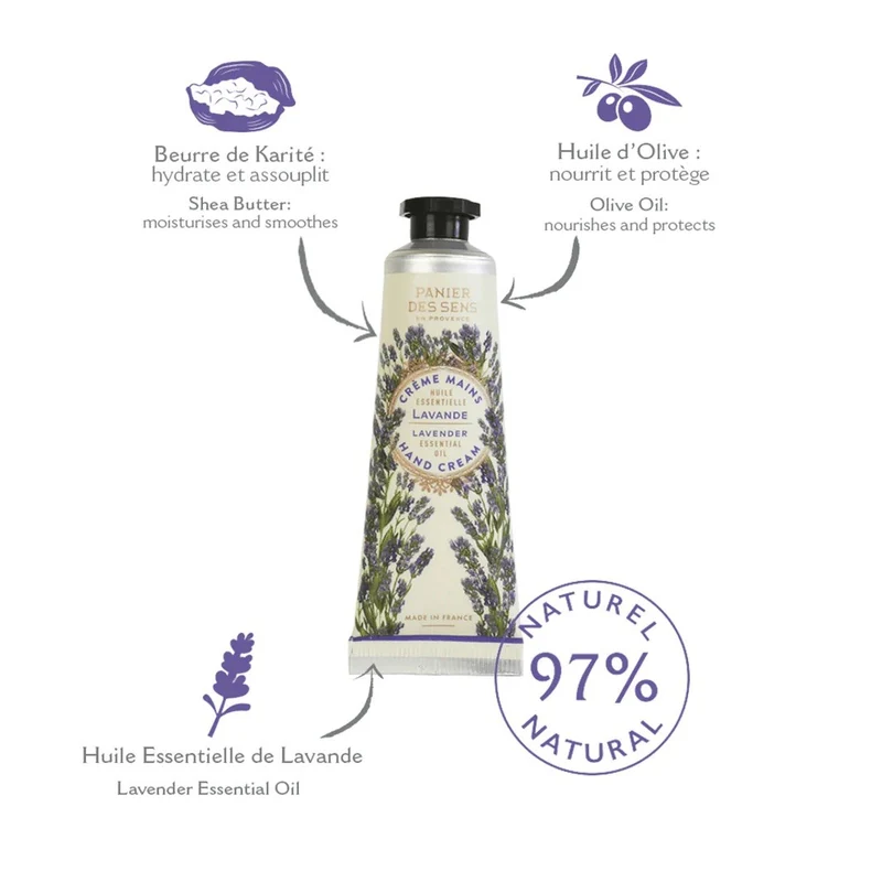 Crème pour les mains à la Lavande 30ml