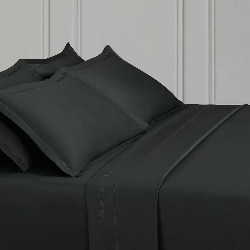 Drap plat satin de coton - Uni 1 baratta Gris 03
