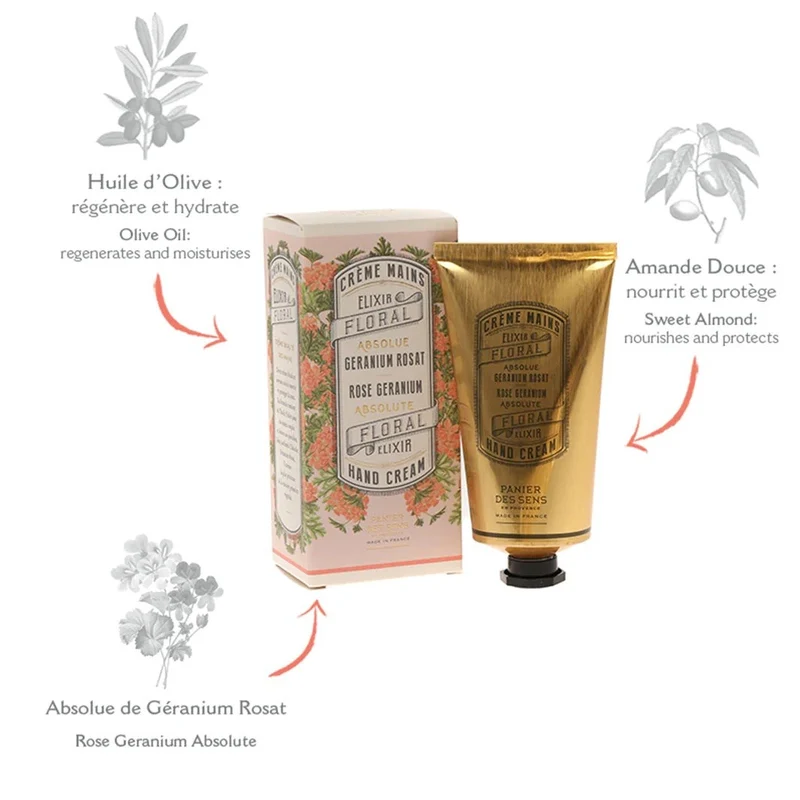 Crème pour les mains au Geranium 75ml