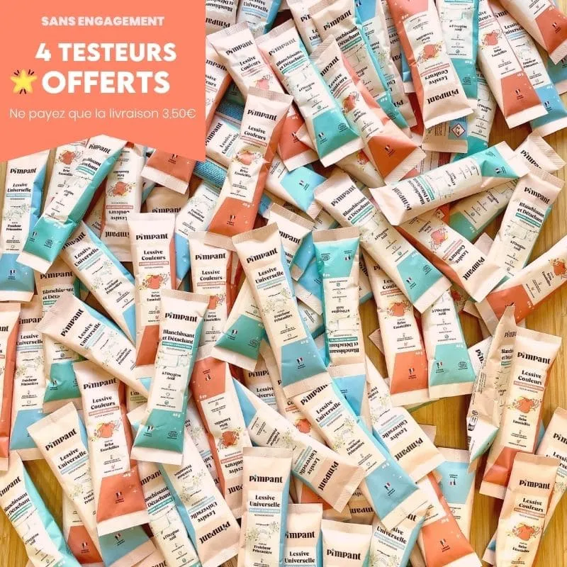 4 Testeurs Offerts de Lessive (8 doses) - Abonnement sans engagement