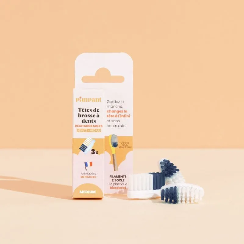 3 Têtes de Brosse à Dents Offertes (poils medium)